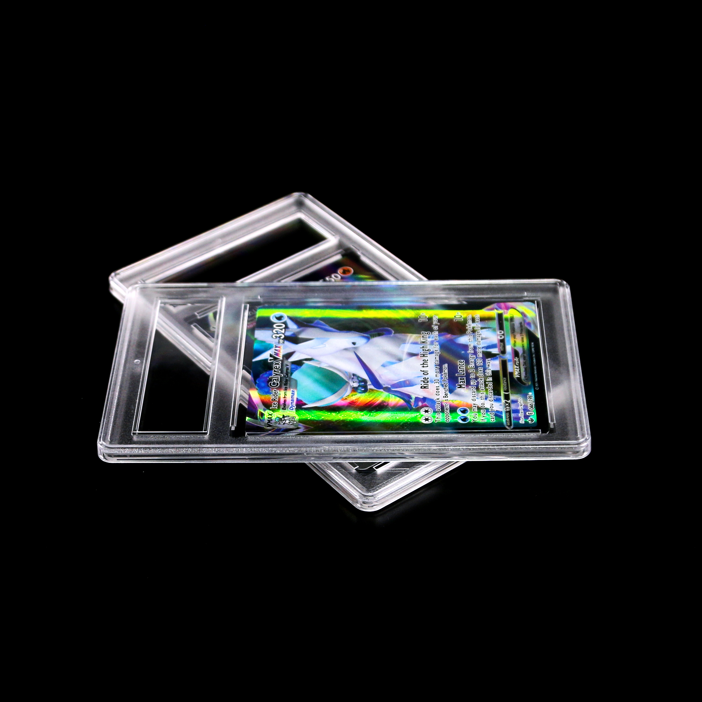 35PT Clear Acrylic Pokemon Protector Playing Card Slab Display Plastic Identification Storage Box Slab Sleeves